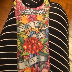 True to my love pouch -ED Hardy